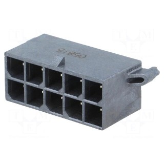 Socket | wire-board | male | Mega-Fit | 5.7mm | PIN: 10 | UL94V-0 | 23A