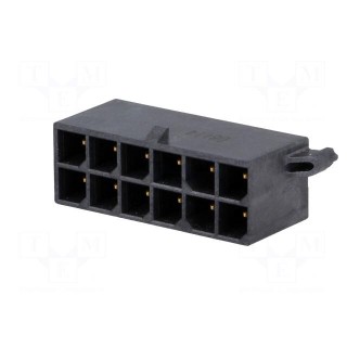 Socket | wire-board | male | Mega-Fit | 5.7mm | PIN: 12 | UL94V-0 | 23A