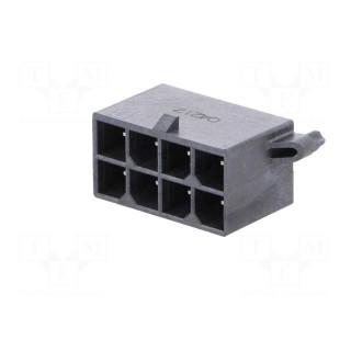 Socket | wire-board | male | Mega-Fit | 5.7mm | PIN: 8 | Layout: 2x4 | 23A