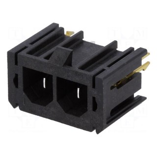 Connector: wire-board | SABRE | socket | male | PIN: 2 | tinned | 18A | THT