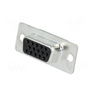 D-Sub HD | PIN: 15 | plug | female | for cable | soldering | 5A | 250V | 20mΩ