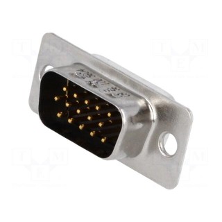 D-Sub HD | PIN: 15 | plug | male | soldering | Mech.durability: 50cycles