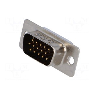 D-Sub HD | PIN: 15 | plug | male | soldering | Mech.durability: 50cycles