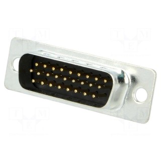 D-Sub HD | PIN: 26 | plug | male | for cable | soldering | Colour: black