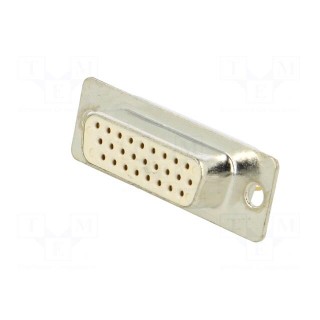 D-Sub HD | PIN: 26 | socket | female | on PCBs | straight | THT