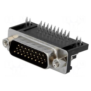 D-Sub HD | PIN: 26 | socket | male | angled 90° | THT | Contacts: brass