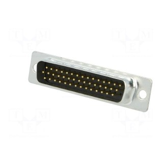 D-Sub HD | PIN: 44 | plug | male | for cable | soldering | Colour: black