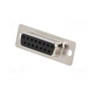 D-Sub | PIN: 15 | female | for cable | soldering | 3A