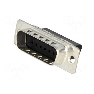 D-Sub | PIN: 15 | male | for cable | Type: w/o contacts | A: 25.3mm