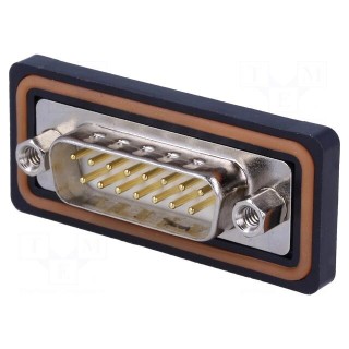 D-Sub | PIN: 15 | male | for panel mounting | soldering