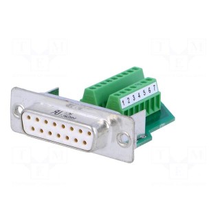 D-Sub | PIN: 15 | plug | female | for cable | screw terminal | Variosub