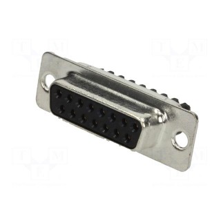 D-Sub | PIN: 15 | plug | female | for cable | screw terminal | 7.5A