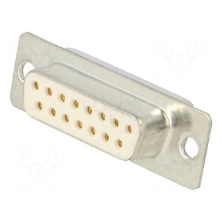 D-Sub | PIN: 15 | plug | female | for cable | soldering