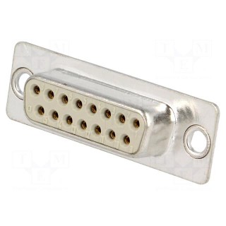 D-Sub | PIN: 15 | plug | female | soldering | Type: turned contacts
