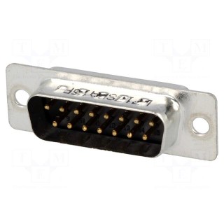 D-Sub | PIN: 15 | plug | male | for cable | soldering | Contacts: brass | 5A
