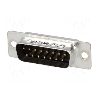 D-Sub | PIN: 15 | plug | male | for cable | soldering | Contacts: brass | 5A