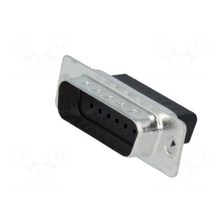 D-Sub | PIN: 15 | plug | male | for cable | Type: w/o contacts | 5A | 250V