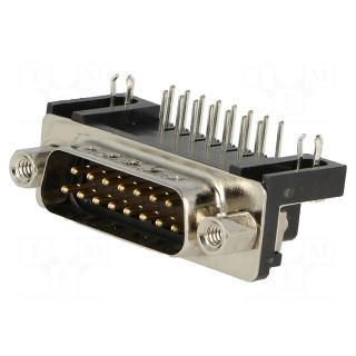 D-Sub | PIN: 15 | socket | male | angled 90° | THT | Contacts: brass | 5A