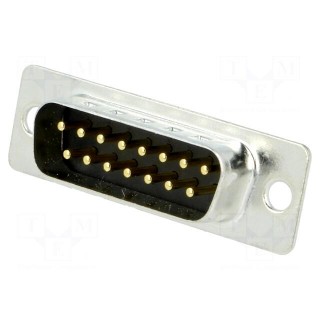 D-Sub | PIN: 15 | socket | male | on PCBs | straight | THT | 5A | -55÷105°C