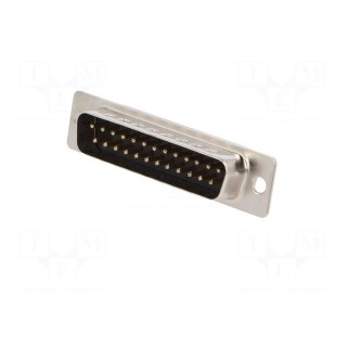 D-Sub | PIN: 25 | male | for cable | soldering | 3A | Plating: gold flash