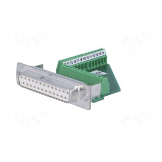 D-Sub | PIN: 25 | plug | female | for cable | screw terminal | Variosub