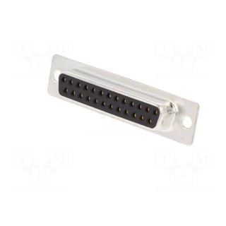 D-Sub | PIN: 25 | plug | female | for cable | soldering | Colour: black