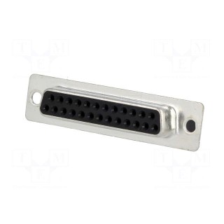 D-Sub | PIN: 25 | plug | female | for cable | Type: w/o contacts | 5A | 250V
