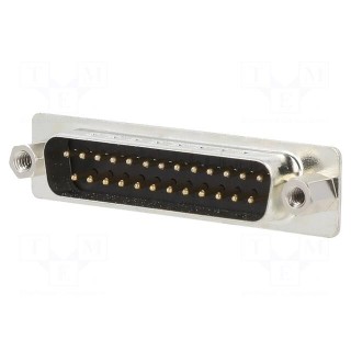 D-Sub | PIN: 25 | plug | male | for cable | soldering | black