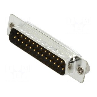 D-Sub | PIN: 25 | plug | male | for cable | soldering | black