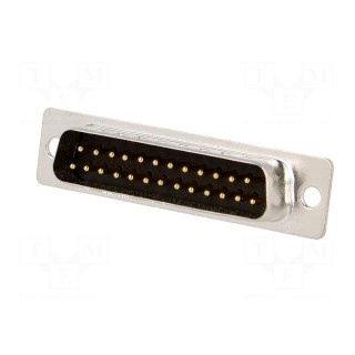 D-Sub | PIN: 25 | plug | male | for cable | soldering | Colour: black