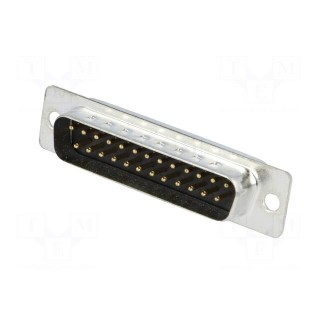 D-Sub | PIN: 25 | plug | male | for cable | soldering | Colour: black