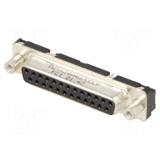 D-Sub | PIN: 25 | socket | female | for panel mounting | straight | 5A
