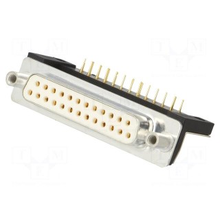 D-Sub | PIN: 25 | socket | female | for panel mounting,on PCBs | THT