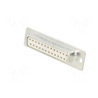 D-Sub | PIN: 25 | socket | male | for panel mounting | straight | 5A