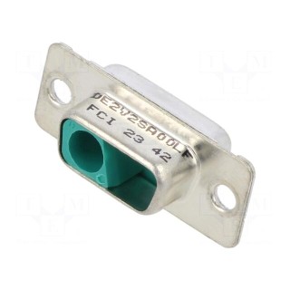 D-Sub | PIN: 2 | socket | female | for panel mounting | straight | 7.5A