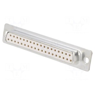 D-Sub | PIN: 37 | socket | female | for panel mounting | straight | 5A