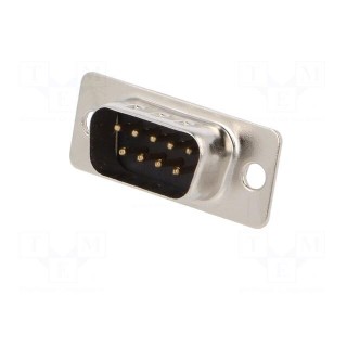D-Sub | PIN: 9 | male | for cable | soldering | 3A | Plating: gold flash