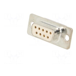 D-Sub | PIN: 9 | plug | female | for cable | soldering