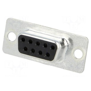 D-Sub | PIN: 9 | plug | female | for cable | soldering | 5A | 250V | 20mΩ