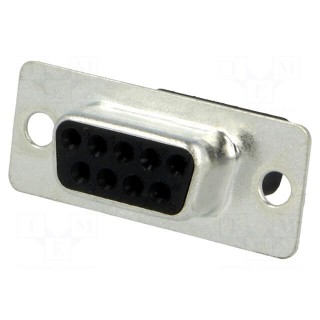 D-Sub | PIN: 9 | plug | female | for cable | Type: w/o contacts | 5A | 250V