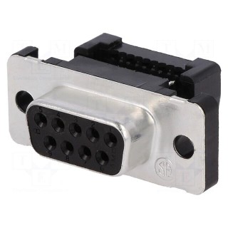 D-Sub | PIN: 9 | plug | female | for ribbon cable | IDC | HDF-20