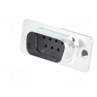 D-Sub | PIN: 9 | plug | male | for cable | crimped | Type: w/o contacts