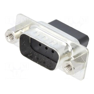 D-Sub | PIN: 9 | plug | male | for cable | crimped | Type: w/o contacts
