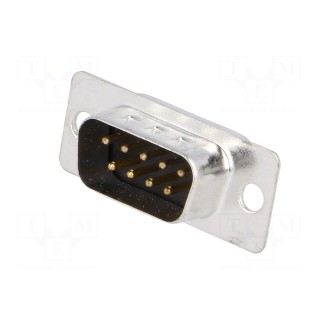 D-Sub | PIN: 9 | plug | male | for cable | soldering