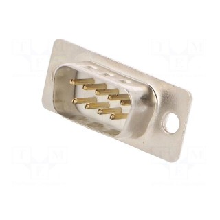 D-Sub | PIN: 9 | plug | male | for cable | soldering | Colour: white