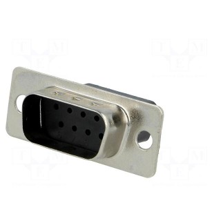 D-Sub | PIN: 9 | plug | male | for cable | Type: w/o contacts | 3A | 250V