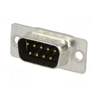 D-Sub | PIN: 9 | plug | male | soldering | HD 20 | Plating: gold flash