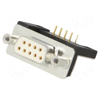 D-Sub | PIN: 9 | socket | female | for panel mounting,on PCBs | THT