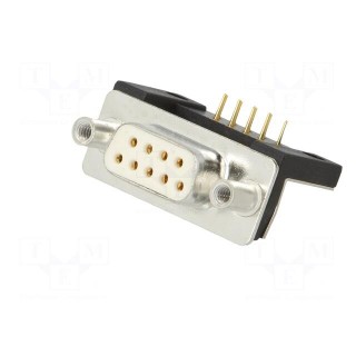 D-Sub | PIN: 9 | socket | female | for panel mounting,on PCBs | THT