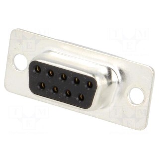 D-Sub | PIN: 9 | socket | female | straight | THT | 5A | 20mΩ